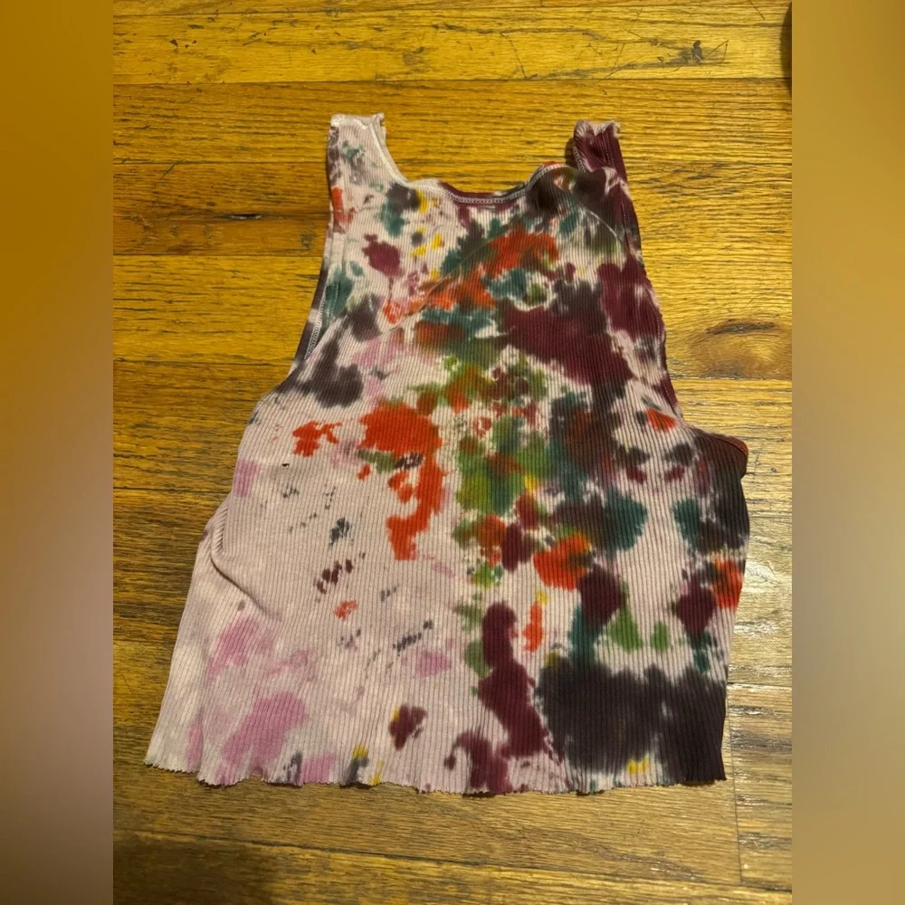 Tie-Dye Ribbed Tank Top - Multicolor - Picture 8 of 8